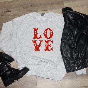 Love Sweatshirt for Valentine's Day (Handmade)